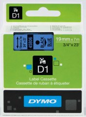 DYMO ŞERİT D1 19MMx7MT MAVİ/SİYAH 720860 45806