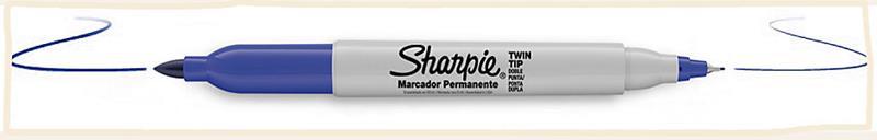 SHARPIE PERMANENT TWIN ÇİFT UÇ MAVİ 811120