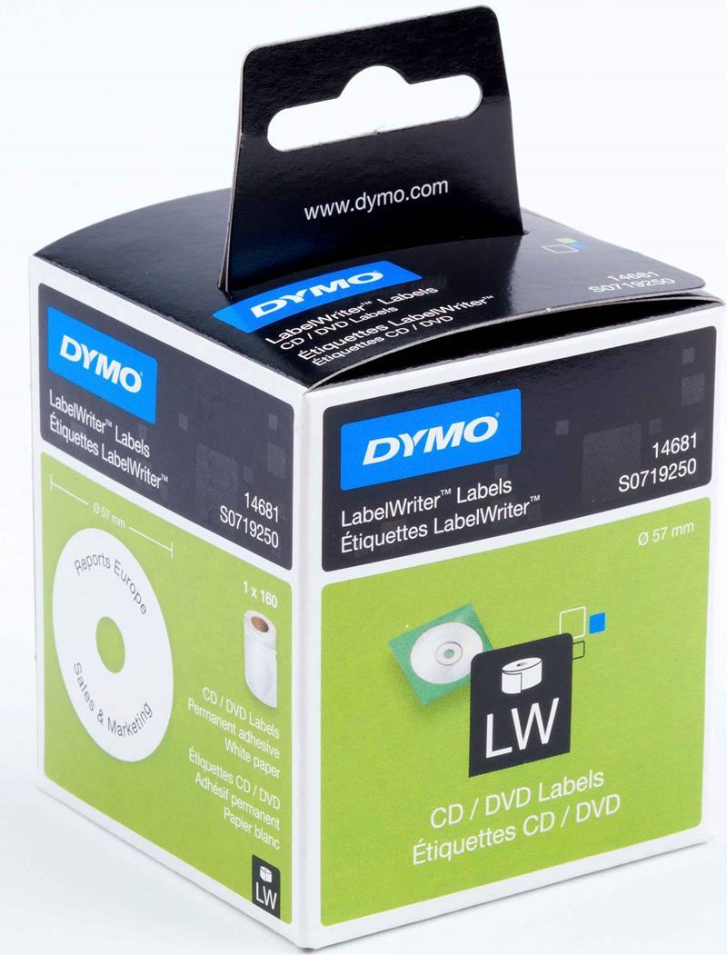 DYMO ETİKET CD/DVD 57 MM ÇAP 160 AD 0719250-14681