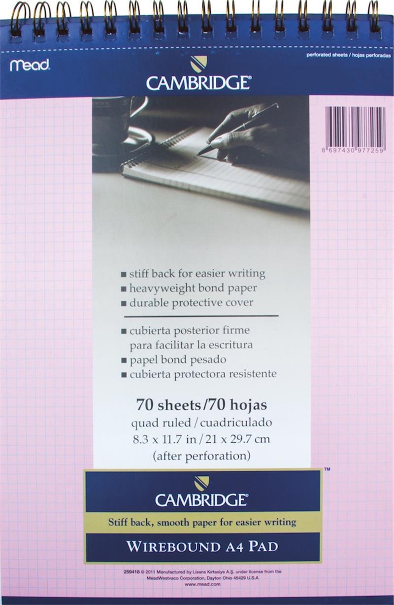 MEAD BLOKNOT A4 PEMBE 70 YP. KARELİ M 259418
