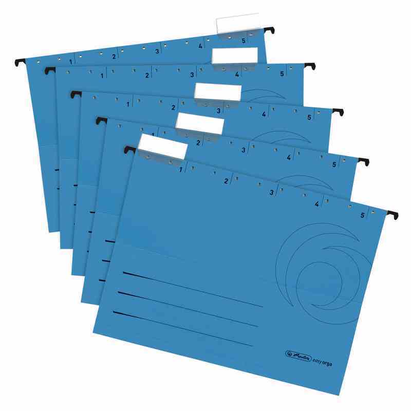 HERLITZ ASKILI DOSYA TELSİZ 5 Lİ MAVİ 5874664