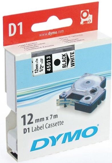 DYMO ŞERİT D1 12MMx7MT ŞEFFAF/KIRMIZI 720520 45012