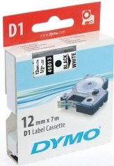 DYMO ŞERİT D1 12MMx7MT ŞEFFAF/KIRMIZI 720520 45012