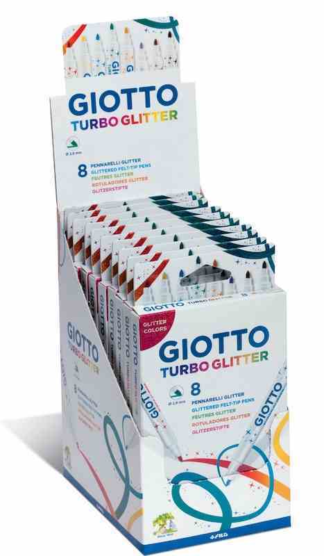 GIOTTO KEÇELİ KALEM TURBO GLITTER 8 Lİ 425800