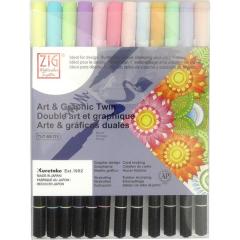 ZIG ART&GRAPHIC TWIN TUT-80/12VPA 12Lİ PASTEL