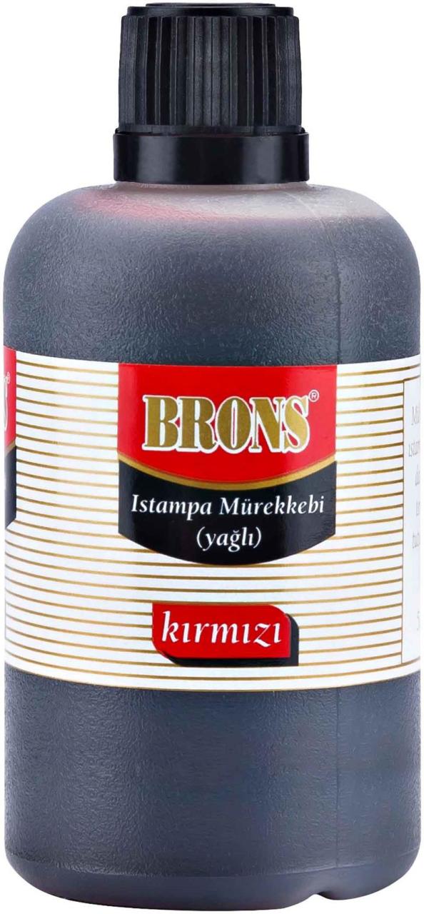 BRONS ISTAMPA MÜREKKEBİ 500cc KIRMIZI BR-322