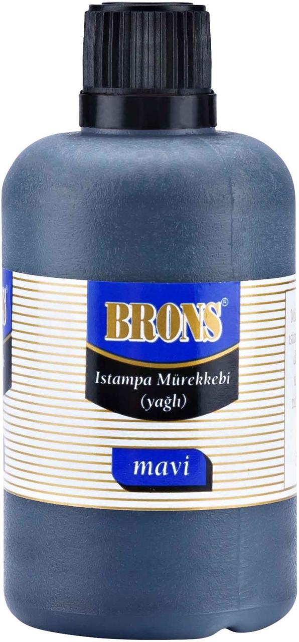 BRONS ISTAMPA MÜREKKEBİ 500cc MAVİ BR-321