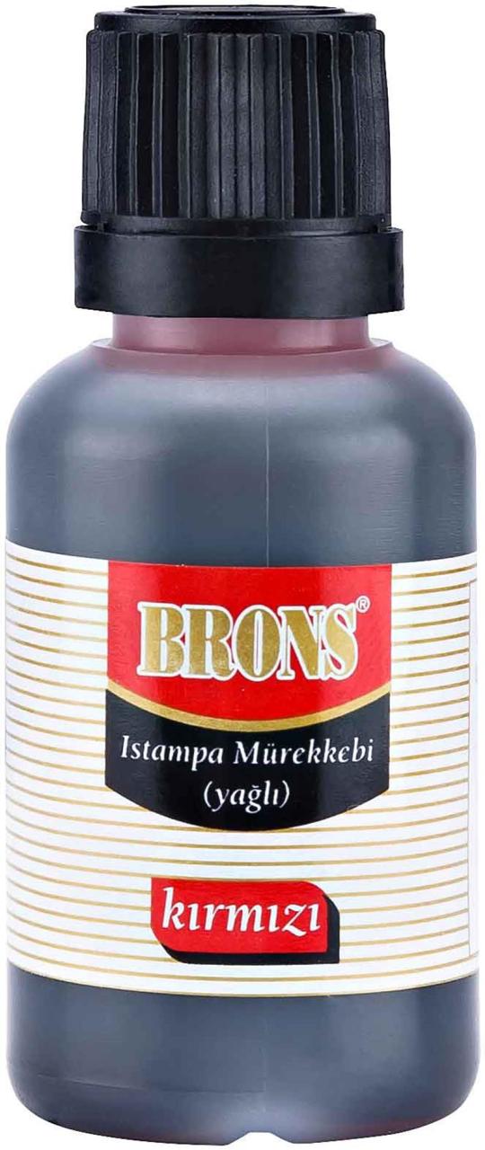 BRONS ISTAMPA MÜREKKEBİ 30cc KIRMIZI BR-316
