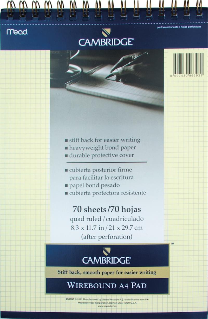 MEAD DEFTER CAMBRIDGE A4 FİLD. 70 YP. KAR. M259890