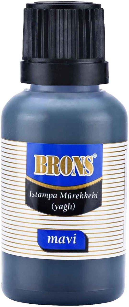 BRONS ISTAMPA MÜREKKEBİ 30cc MAVİ BR-315