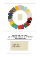 ALEX FON KARTONU 50x70 120 GR BEJ-KREM 100 LÜ 02