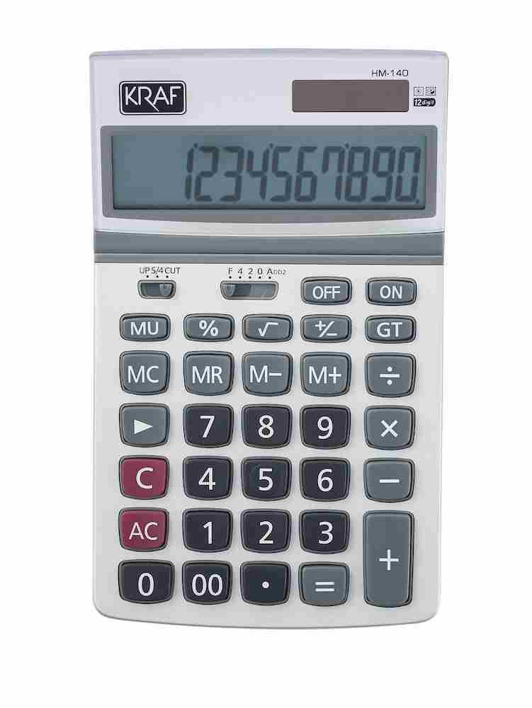 KRAF HESAP MAKİNESİ MASAÜSTÜ 12 HANE HM-140
