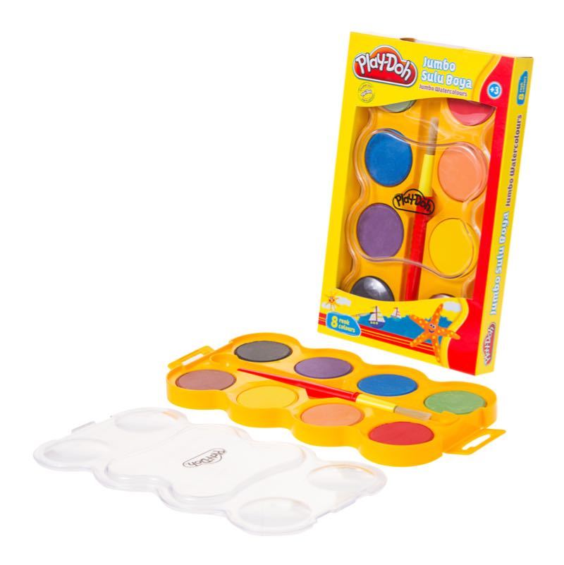 PLAY-DOH SULUBOYA 8 RENK JUMBO 40 MM. PLAY-SU005
