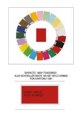 ALEX FON KARTONU 50x70 120 GR KIRMIZI 100 LÜ 61