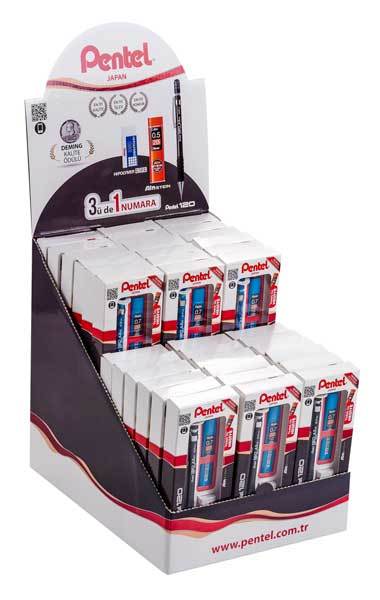 PENTEL VERSATİL+SİLGİ+MİN 36 LI STAND A317-36S-SET