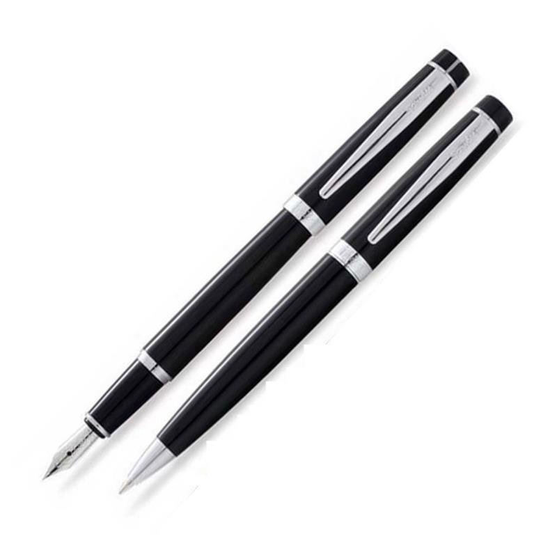 SCRIKSS DOLMAKALEM+TÜKENMEZ 38 SİYAH KROM SET