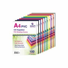 MAPİ CİLT K.A4 PVC 160 MİC.BEYAZ 100LÜ 204 02 00