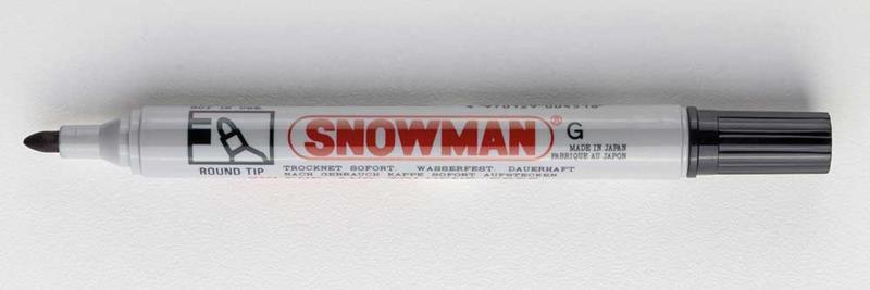 SNOWMAN PERMANENT MARKÖR YUVARLAK UÇ SİYAH G-12