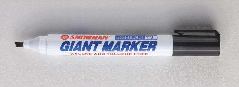 SNOWMAN PERMANENT MARKÖR KESİK UÇ SİYAH CG-12T