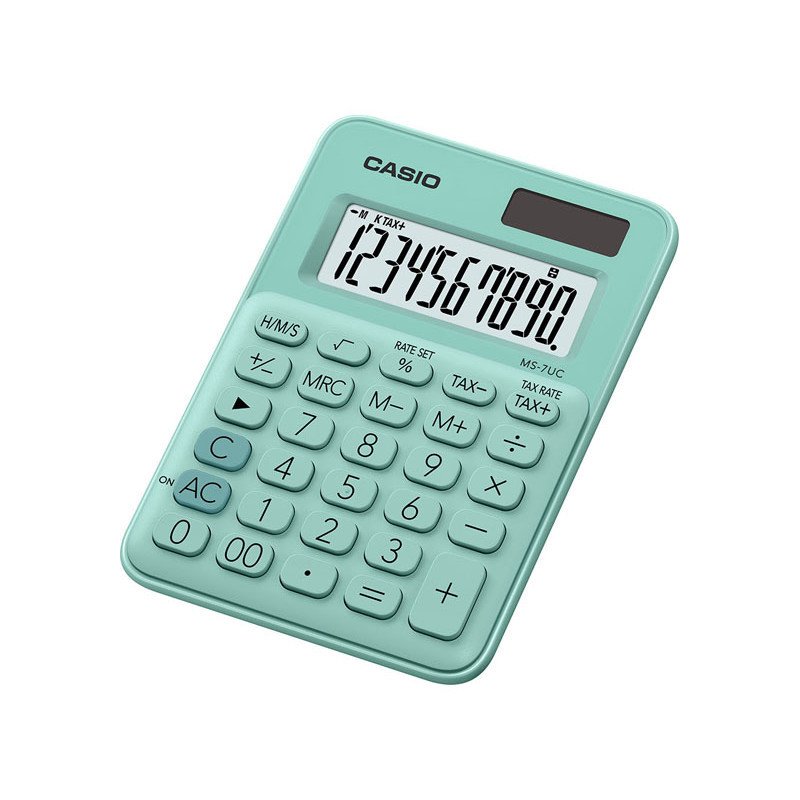 CASIO HESAP MAKİNESİ MASAÜSTÜ 10 HANE MS-7UC-GN