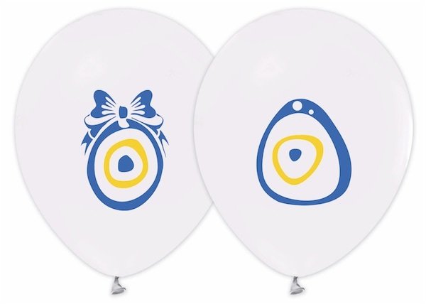 BUKET BALON NAZAR BONCUĞU BEYAZ 100 LÜ BKT-536-2