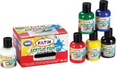 FATİH AKRİLİK BOYA 50GR 6 LI TAKIM KARIŞIK 55100