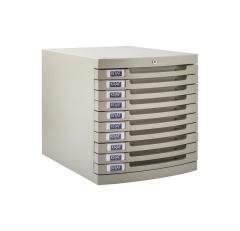 KRAF EVRAK RAFI KİLİTLİ 10 ÇEKMECE 210G