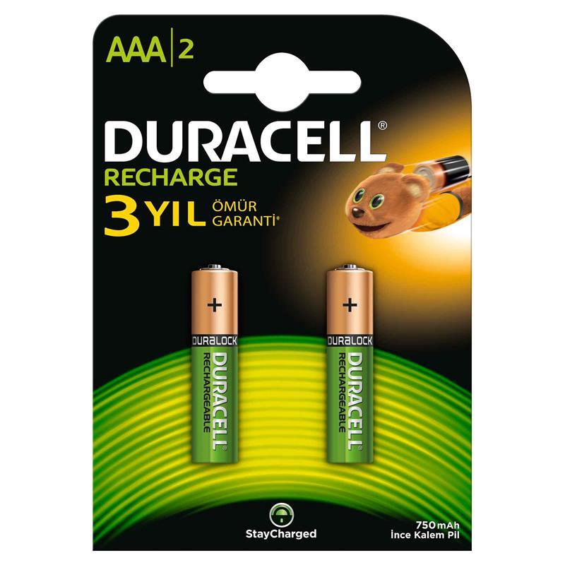 DURACELL PİL ŞARJLI AAA İNCE KALEM 2 Lİ 750MAH