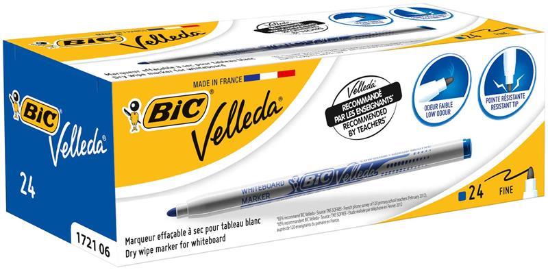 BIC BEYAZ TAHTA K. VELLEDA 1721 24 LÜ MAVİ 841841