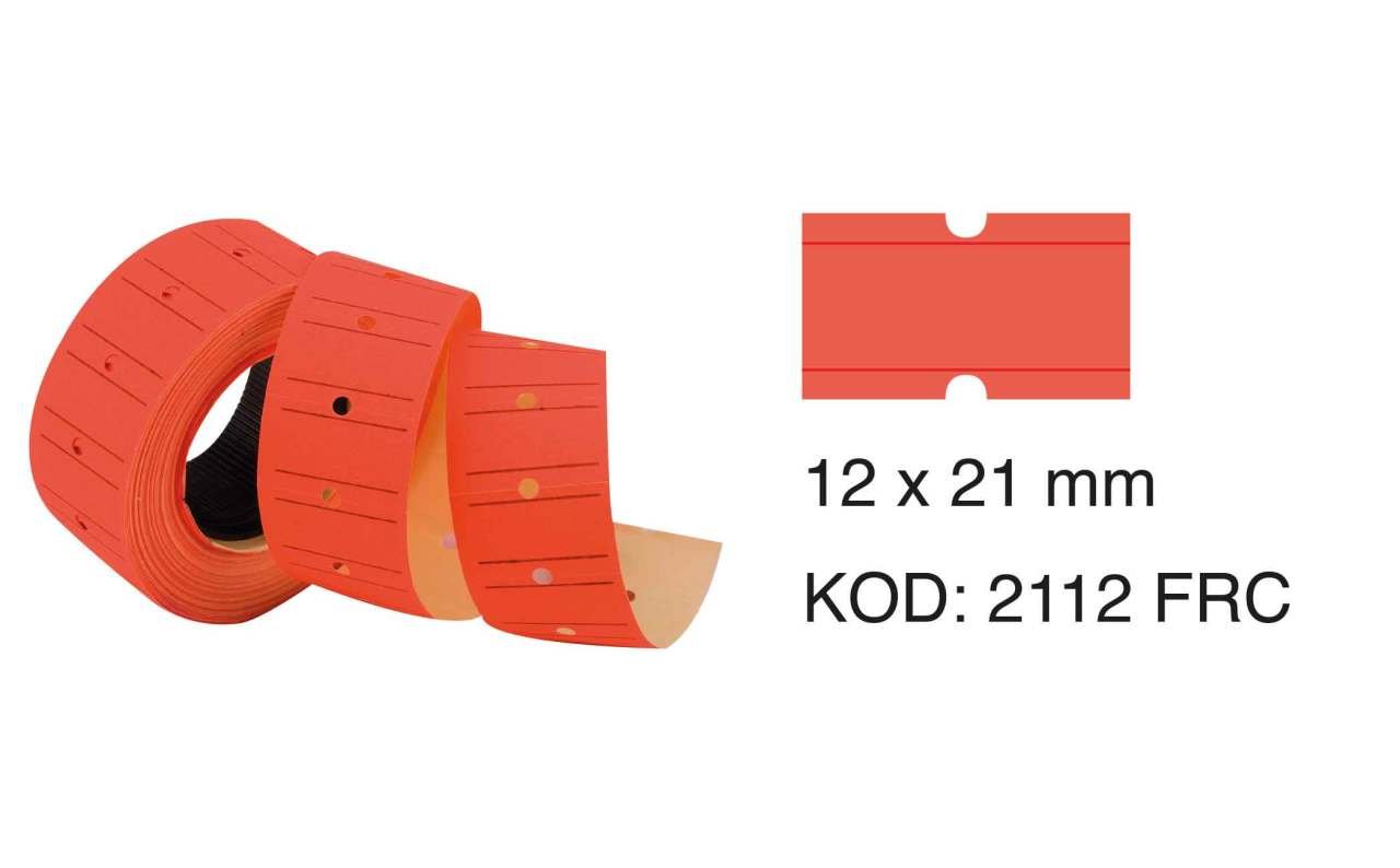 TANEX MOTEX ETİKET 12X21 FLORASAN KIRMIZI 800 LÜ