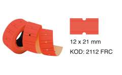 TANEX MOTEX ETİKET 12X21 FLORASAN KIRMIZI 800 LÜ