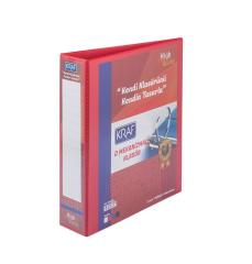 KRAF D MEKANİZMALI KLASÖR 7CM 4 HALKA 1074 KIRMIZI