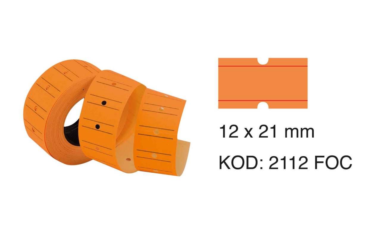 TANEX MOTEX ETİKET 12X21 FLORASAN TURUNCU 800 LÜ