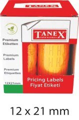 TANEX MOTEX ETİKET 12X21 FLORASAN TURUNCU 800 LÜ