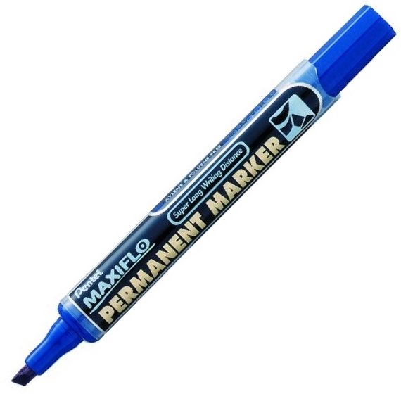 PENTEL PERMANENT MARKÖR NLF60 KESİK UÇ MAVİ