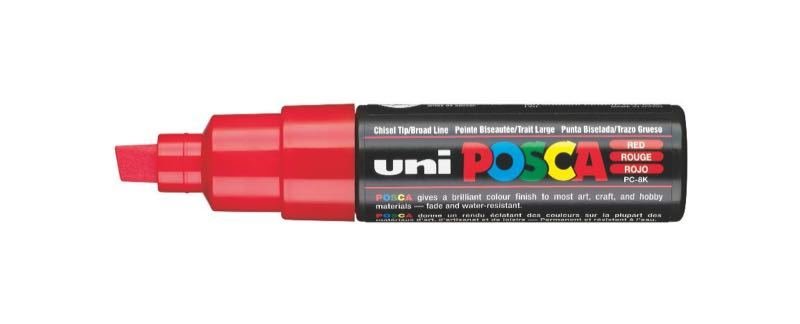 UNİ POSTER MARKÖRÜ POSCA PC-8K 8.0 KIRMIZI
