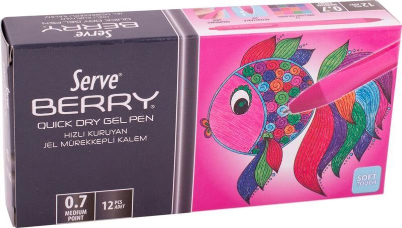SERVE JEL KALEM BERRY 07 PEMBE SV-BRGEL07-PMB