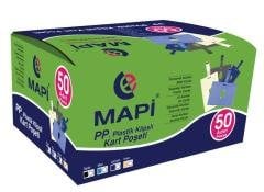 MAPİ KART P.KLİPSLİ PP YATAY KREM 50Lİ 910 09 14