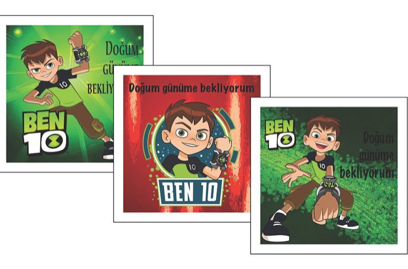 KESKİN KART+ZARF DOĞUM GÜNÜ BEN10 160700-19