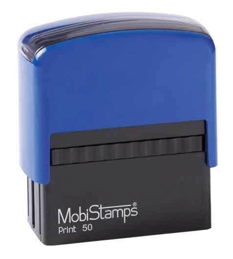 MOBİSTAMPS KAŞE 50 MAVİ KEÇELİ