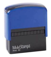 MOBİSTAMPS KAŞE 50 MAVİ KEÇELİ