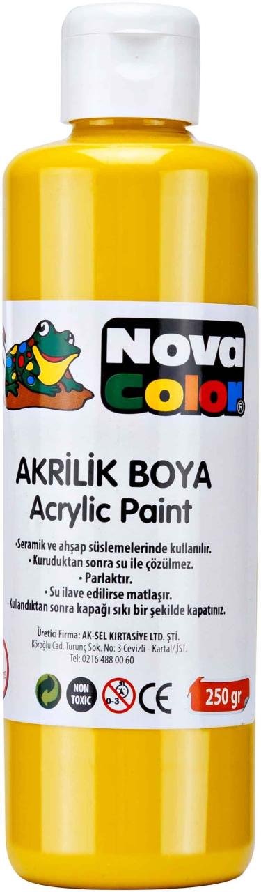 NOVA COLOR AKRİLİK BOYA 250 GR SARI NC-430