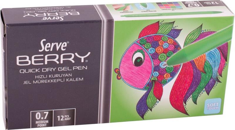 SERVE JEL KALEM BERRY 07 AÇIK YEŞİL SV-BRGEL07-AYS