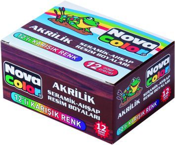 NOVA COLOR AKRİLİK BOYA ŞİŞE 12 Lİ 30CC NC-179
