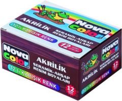 NOVA COLOR AKRİLİK BOYA ŞİŞE 12 Lİ 30CC NC-179