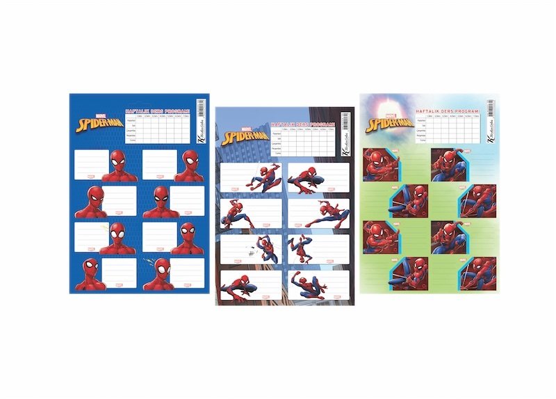 KESKİN ETİKET DERS PROG. 20 Lİ SPIDERMAN 220120-06