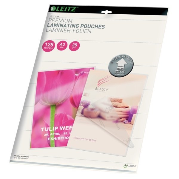 LEITZ LAMİNASYON FİLMİ A3 125MIC 25 Lİ L-7489
