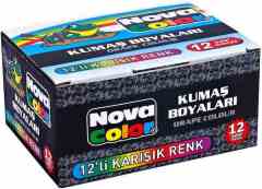 NOVA COLOR KUMAŞ BOYASI 12 Lİ NC-192