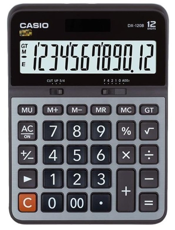 CASIO HESAP MAKİNESİ MASAÜSTÜ DX-120B-S 12 HANE