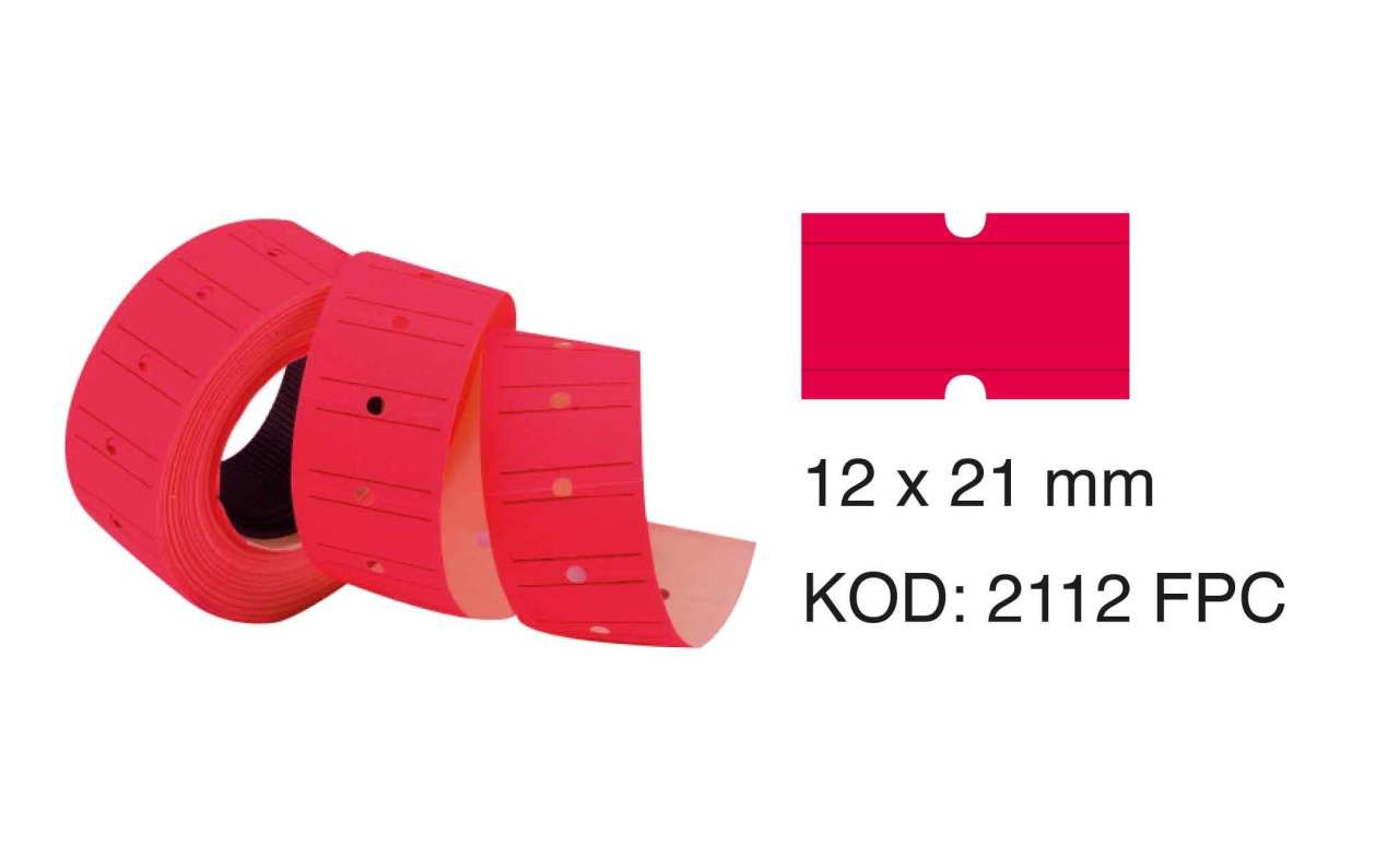 TANEX MOTEX ETİKET 12X21 FLORASAN PEMBE 800 LÜ